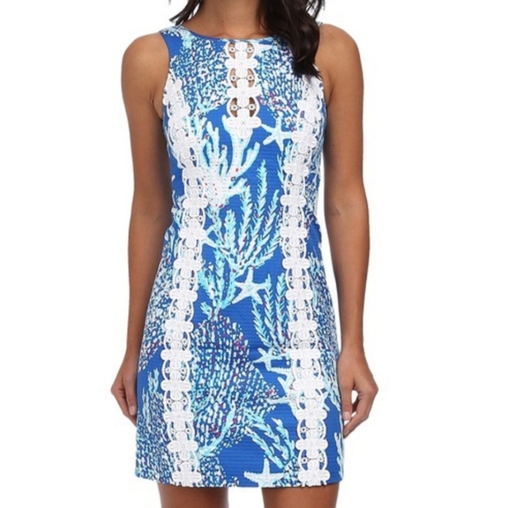 Lilly Pulitzer Ember Cotton Sleeveless Preppy Seaside Shift Dress